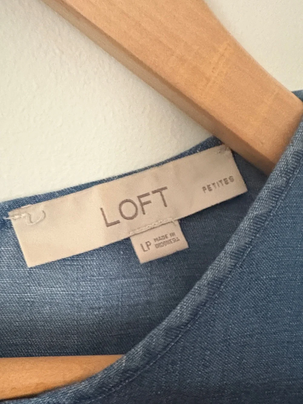 Lightweight Denim Style Blouse - Blue